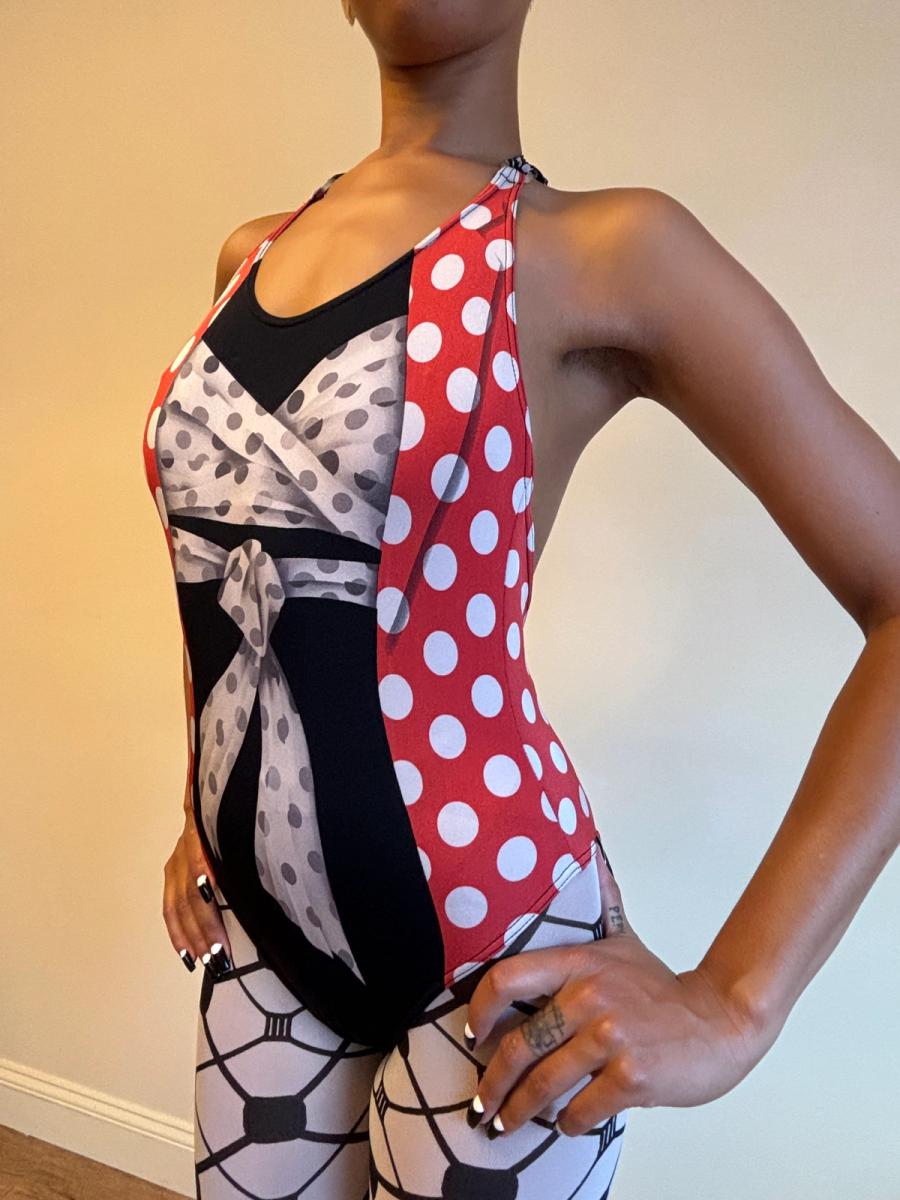 80s Chantal Thomass Tromp L'oeil Bodysuit product image