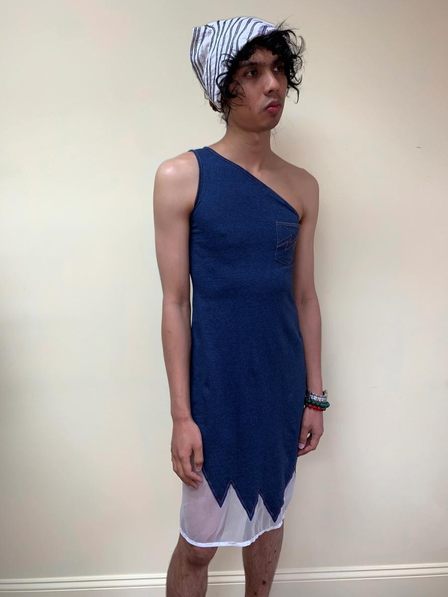 90s W< Jagged Hem Dress product image