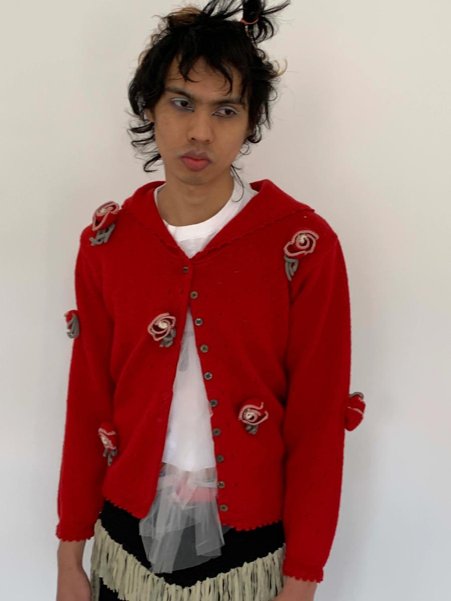 80s Atsuki Onishi Knit Floral Sweater product image