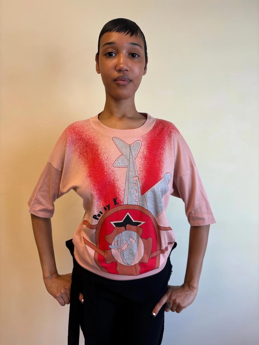 80s Krizia Poi Airplane Blush Shirt product image