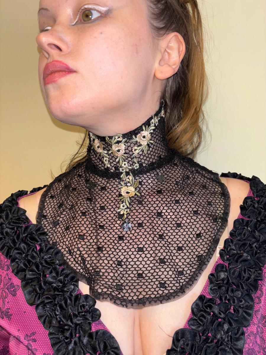 Black Lace Boned Guimpe product image