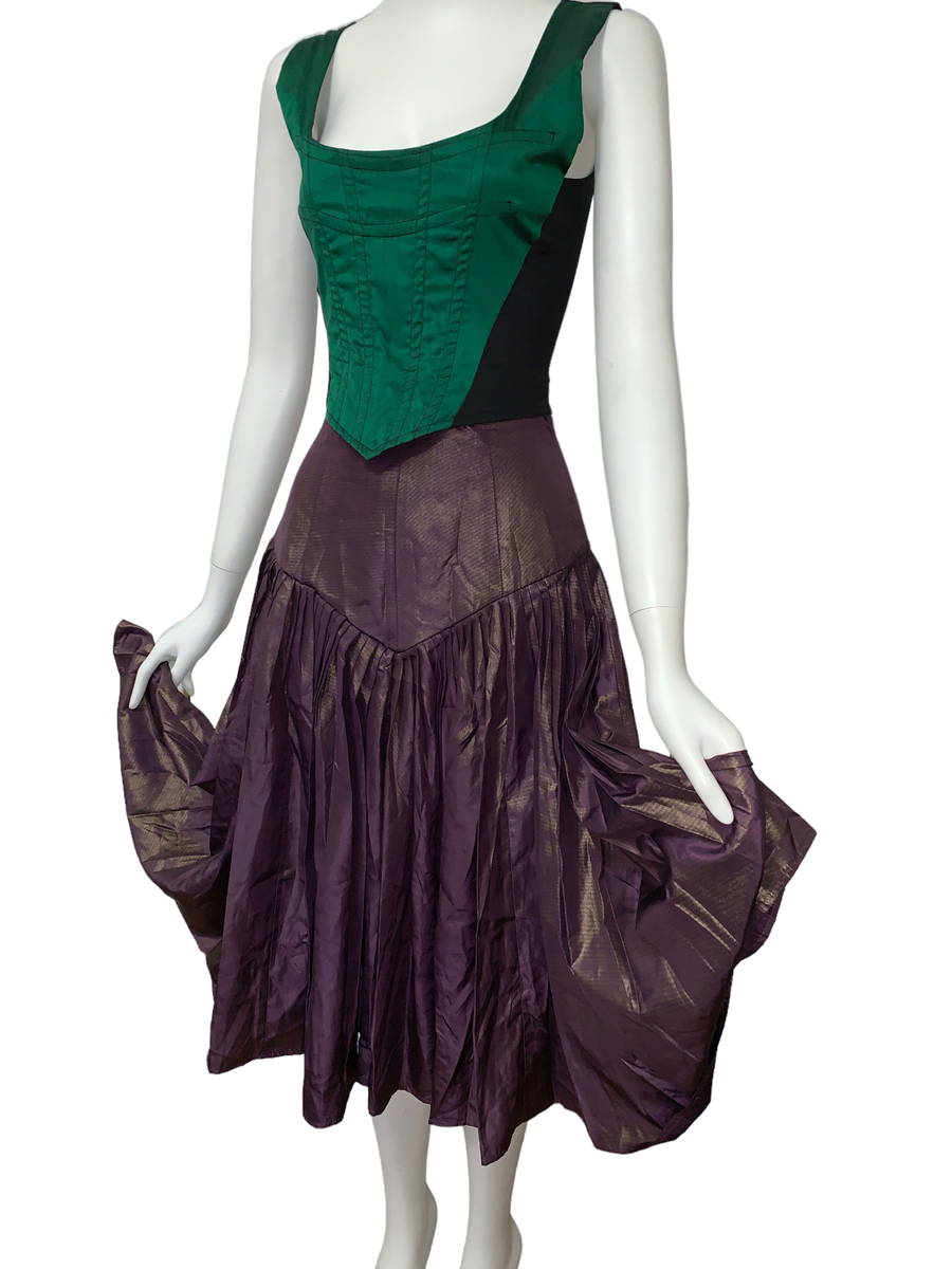 80s Norma Kamali Changeable Taffeta Skirt product image