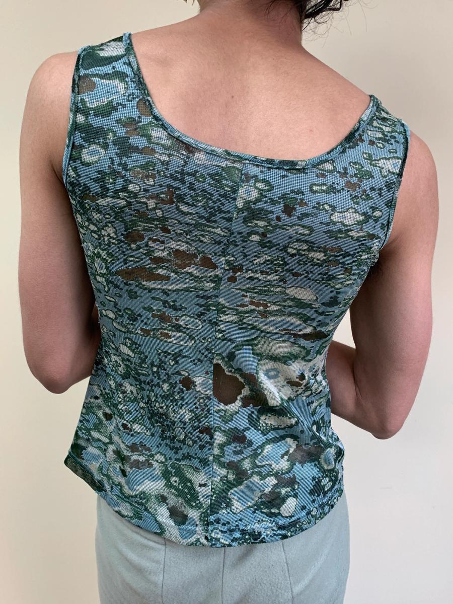Vintage Beauty: Beast Green Burnout Tank Top product image