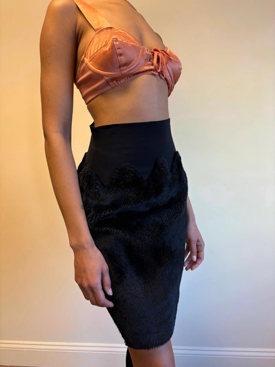 1980s Gaultier Zig Zag Fur Skirt product image