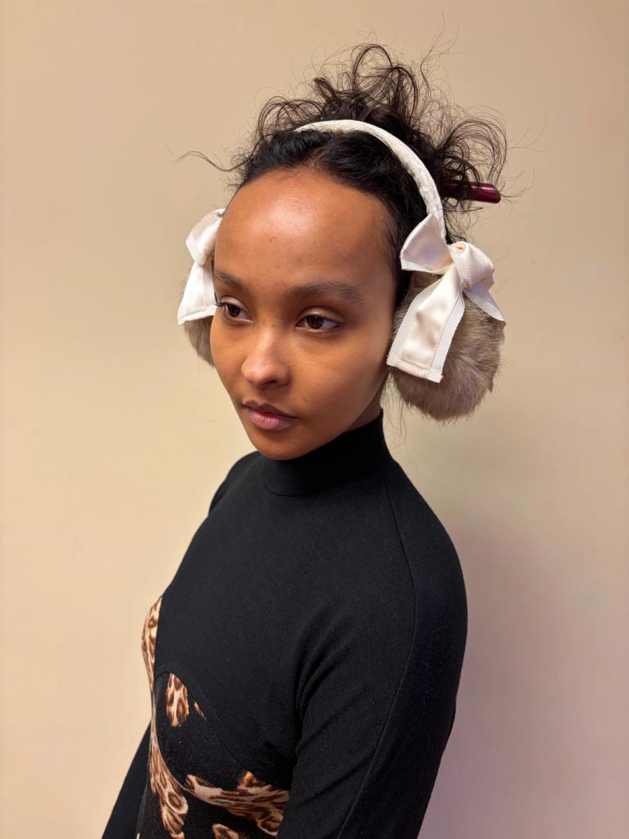 MILK Faux Fur Bow Earmuffs product image