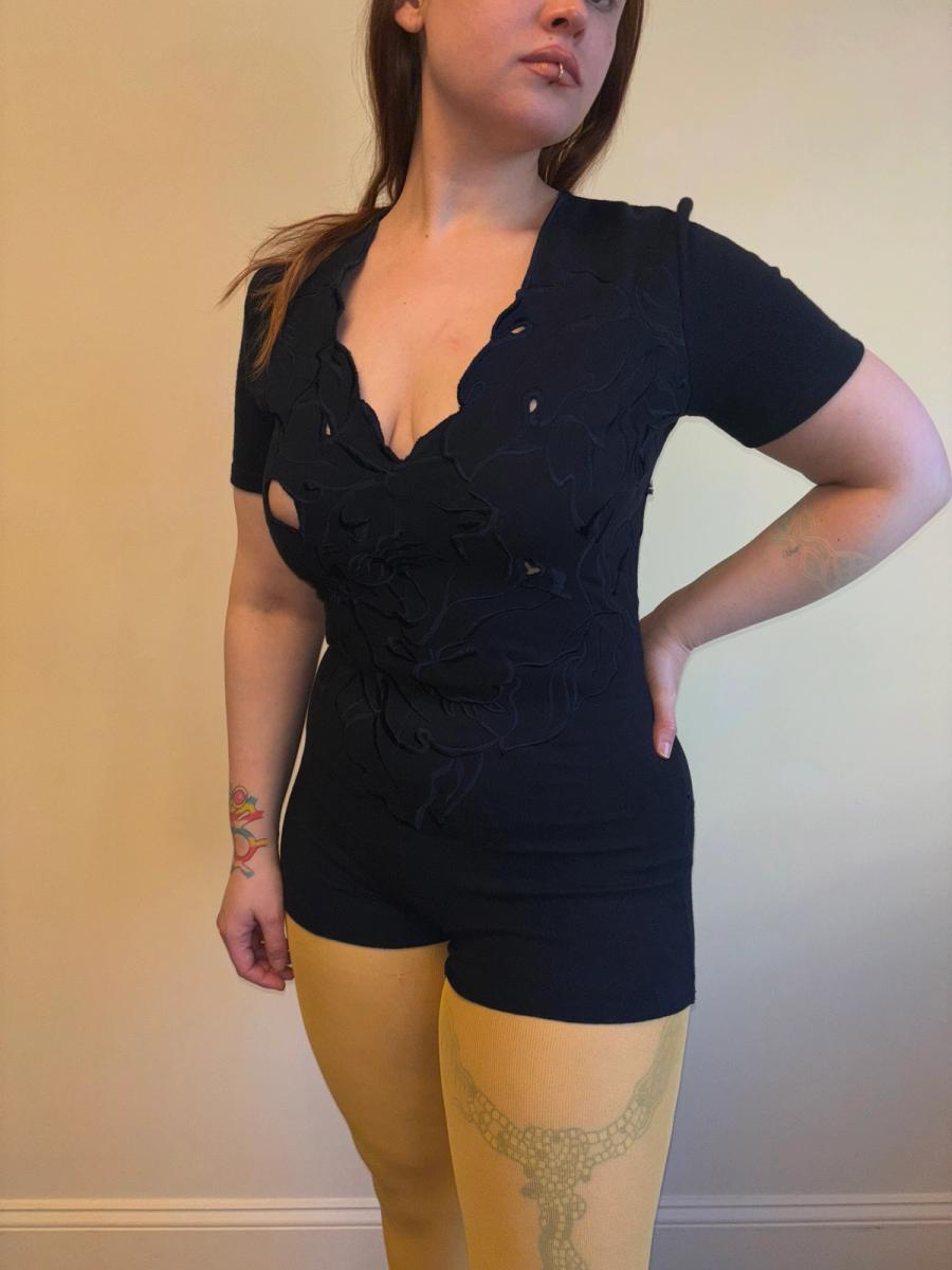 Krizia Maglia Embroidered Panther Bodysuit product image