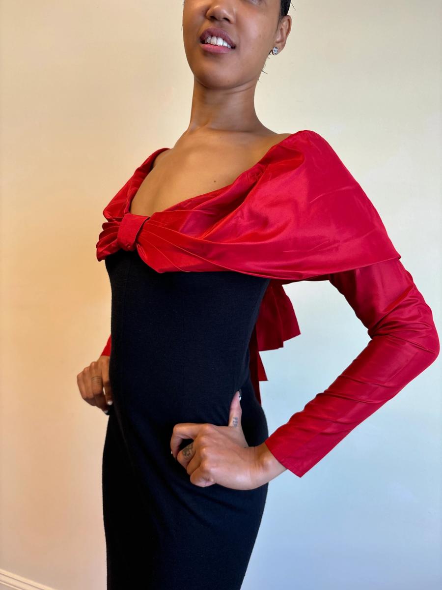80s Angelo Tarlazzi Bow Dress product image