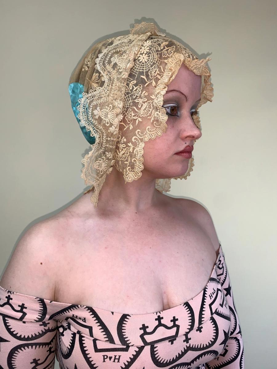 Edwardian Spider Web Lace Sleeping Cap product image
