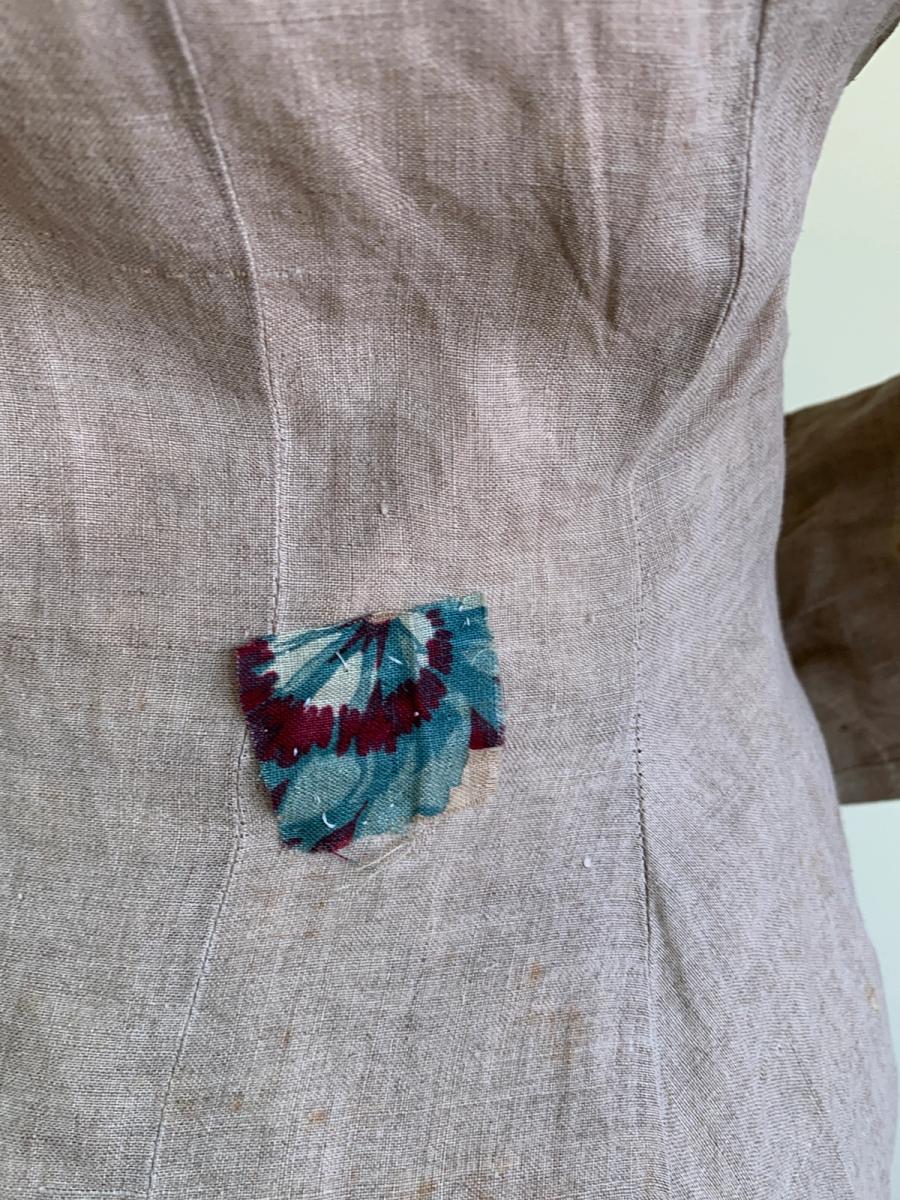 1880s Linen Jacket with Repairs product image