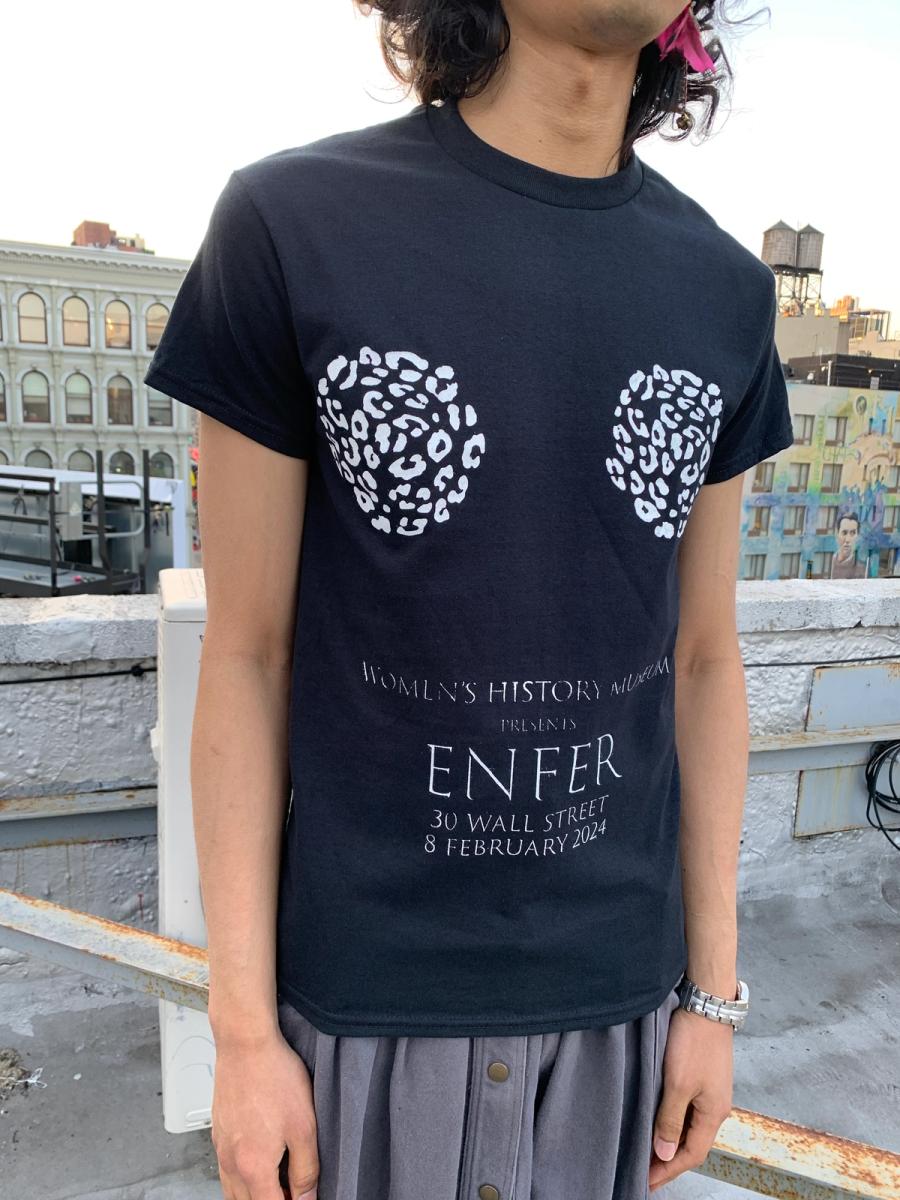 "Enfer" Anatomical Leopard and Text T-shirt - Small product image