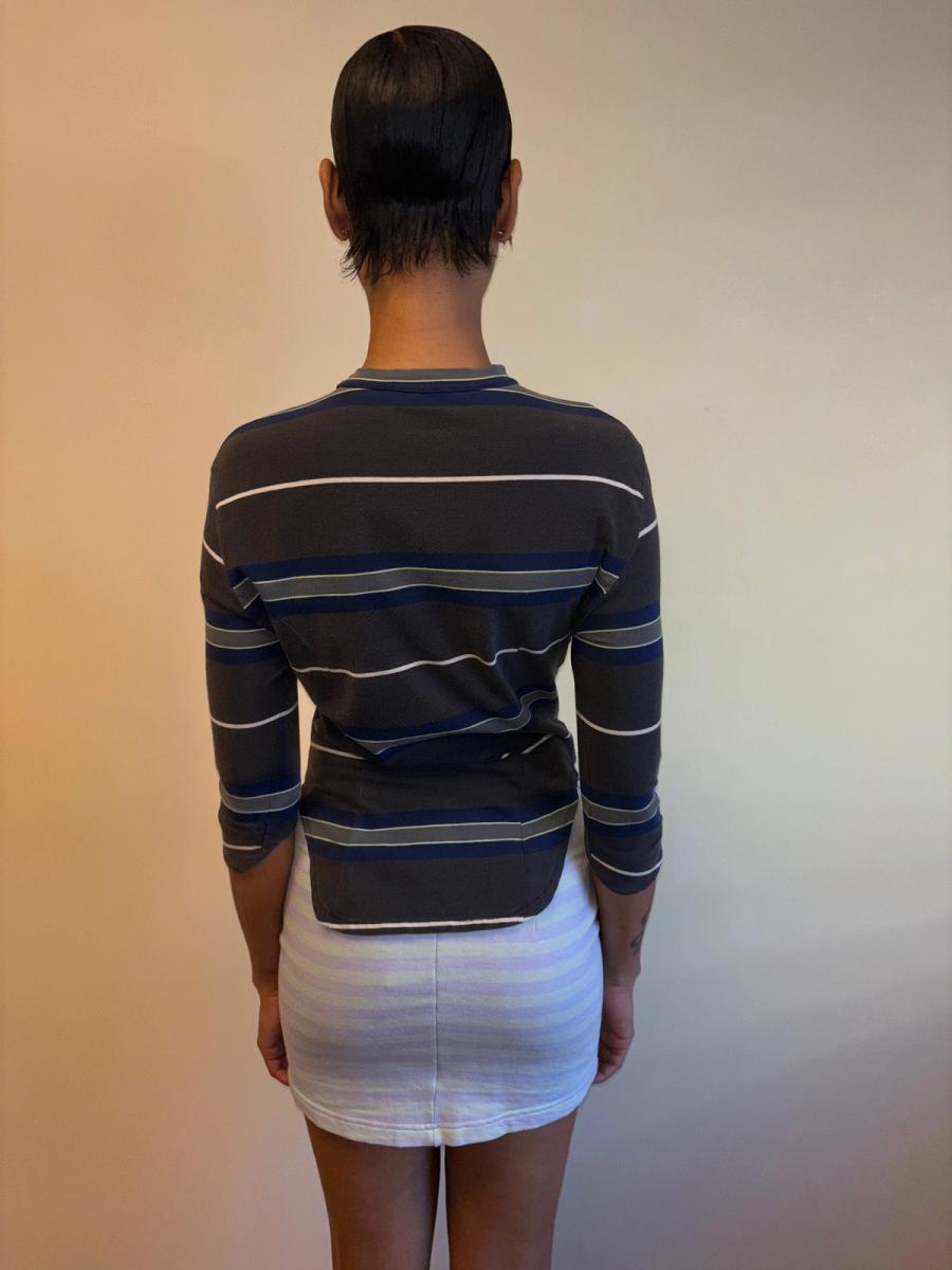 90s Striped Orb Quarter Length Sleeve Shirt product image