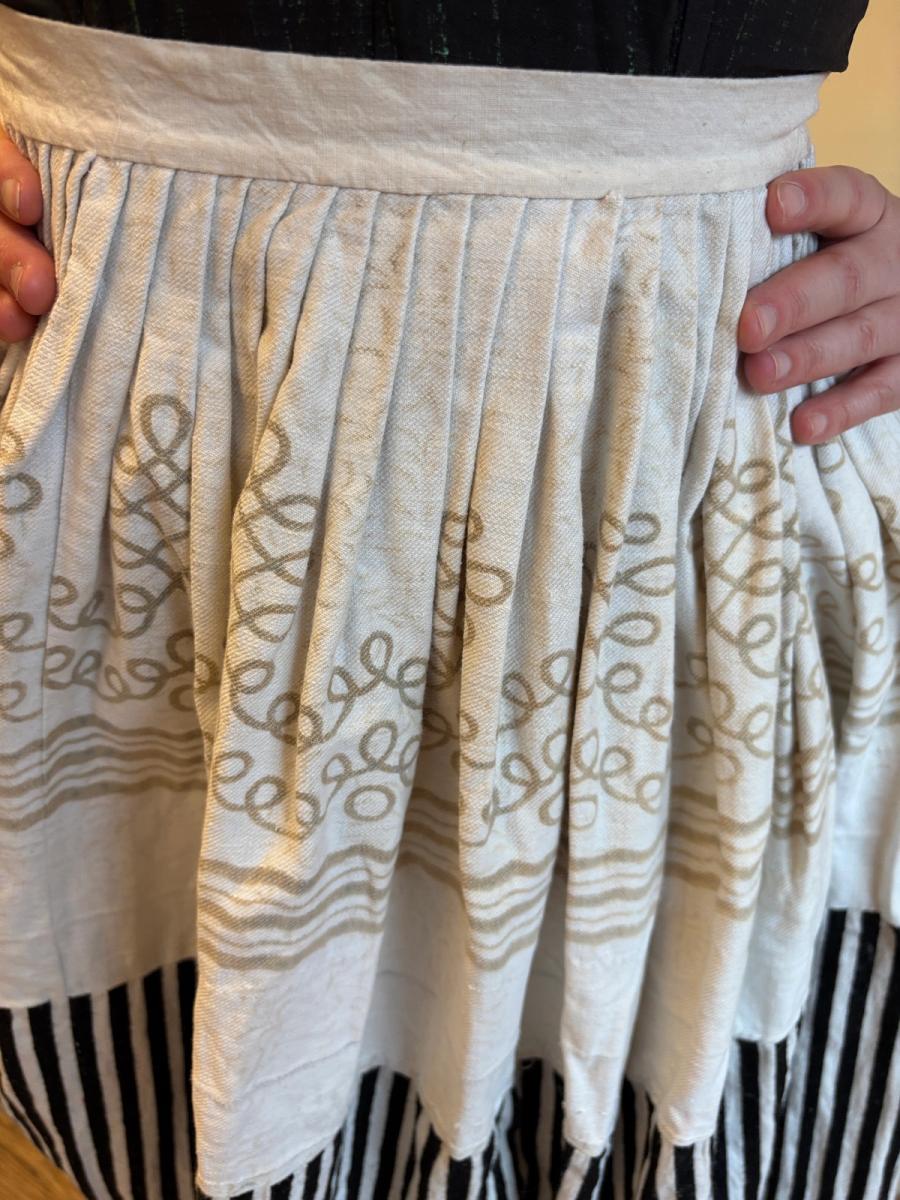 Early 1900s French Striped Flannel Petticoat product image
