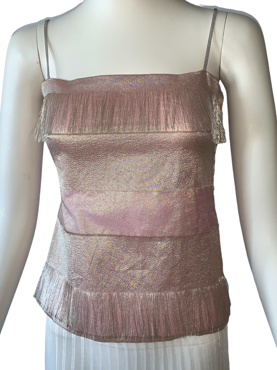 Kyoichi Fujita Iridescent Pink Fringe Top product image