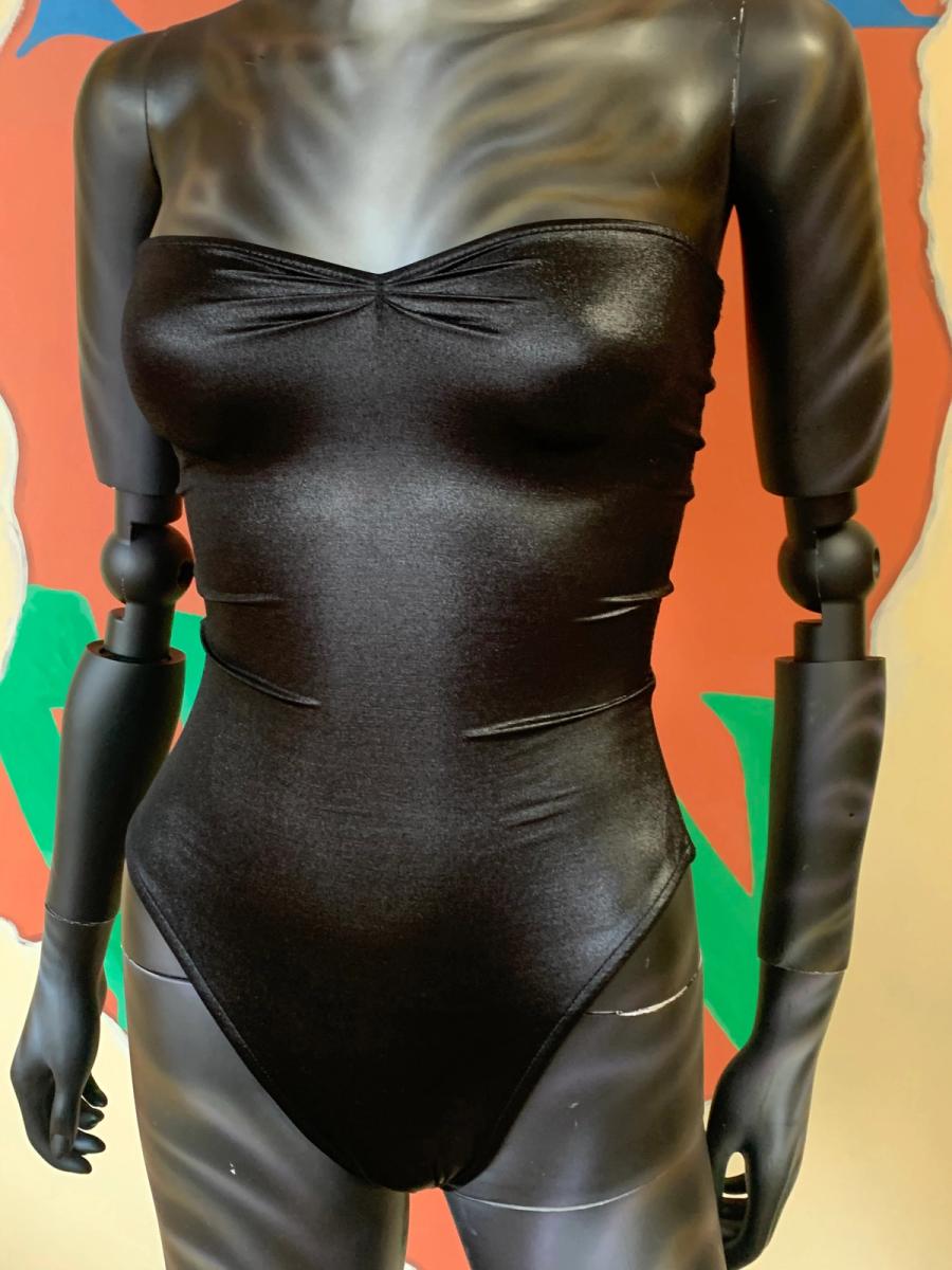 Deadstock OMO Norma Kamali Wet Look Bodysuit product image