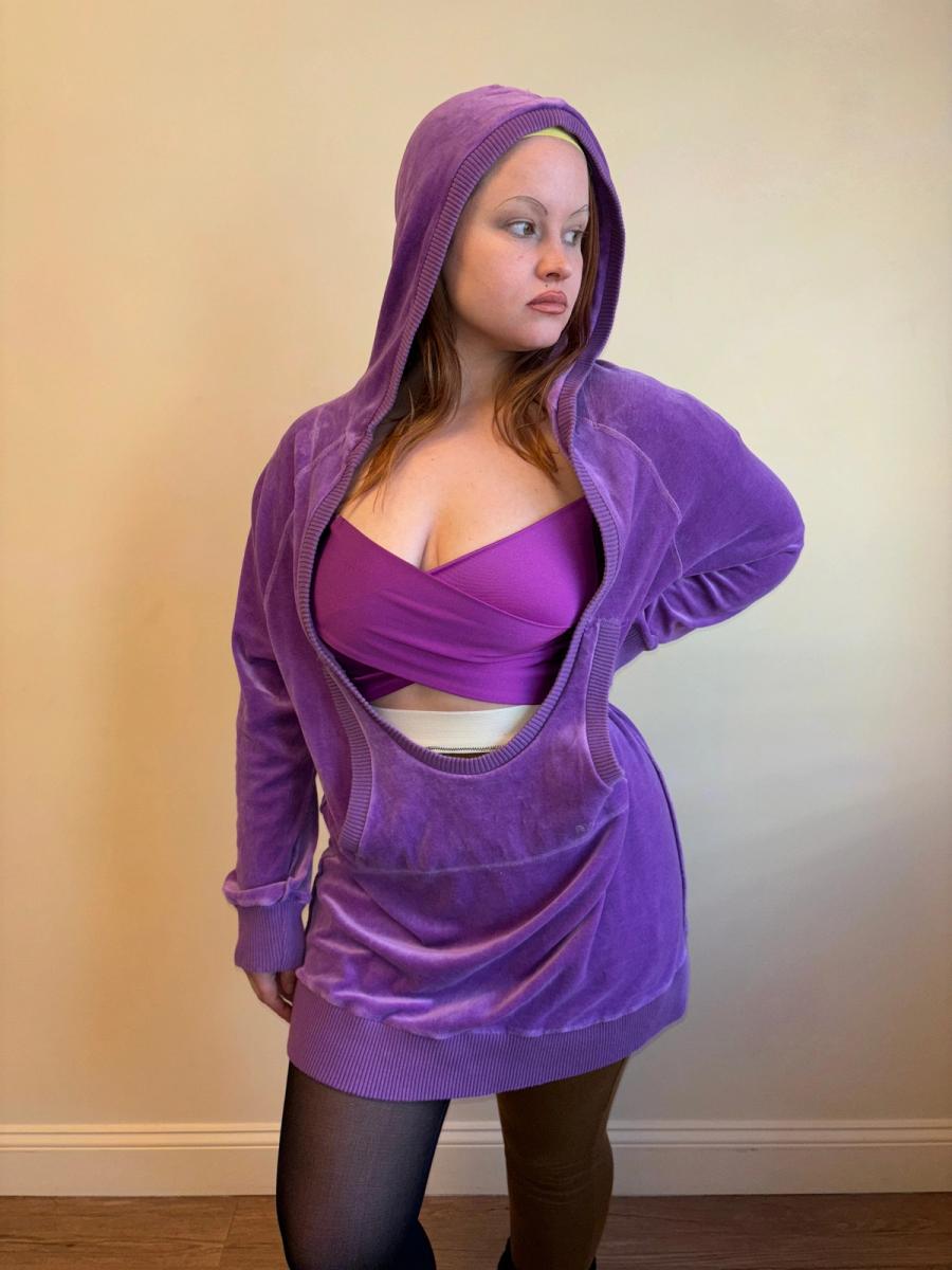 Sonia Rykiel Purple Velour Dress product image