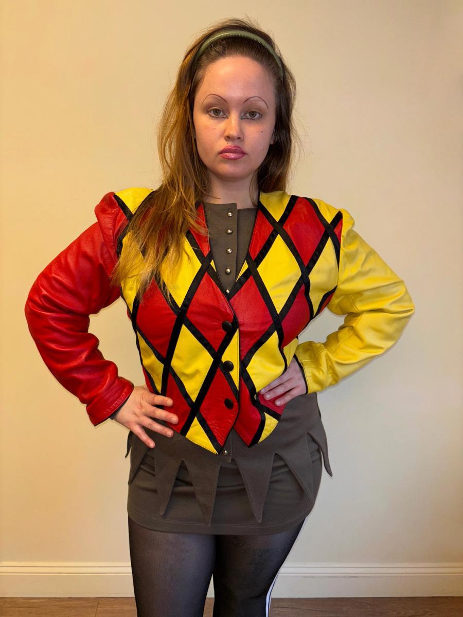 Scussi Gianfranco Harlequin Leather Jacket  product image