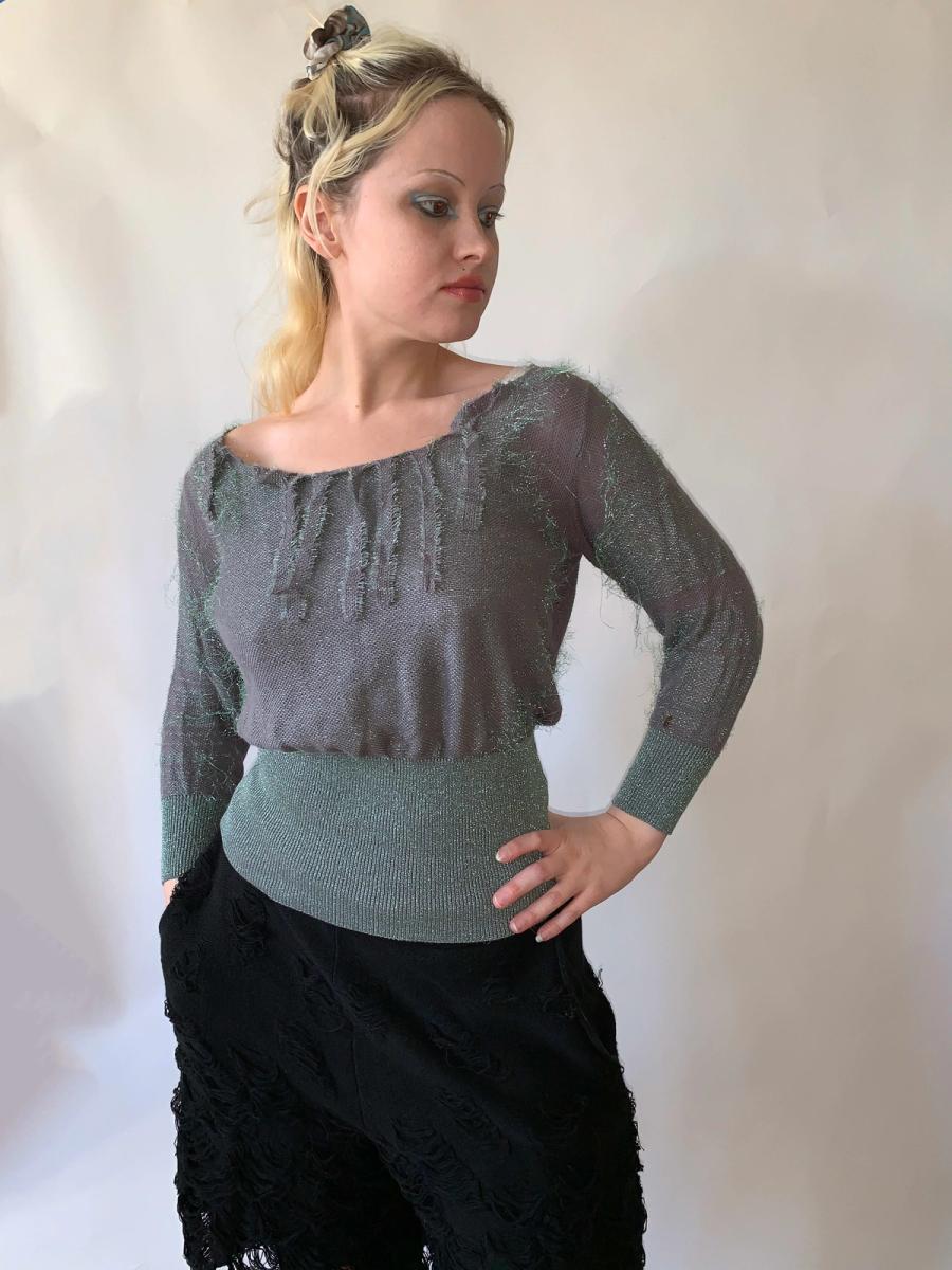 Vivienne Westwood Shredded Irregular Lurex Sweater product image
