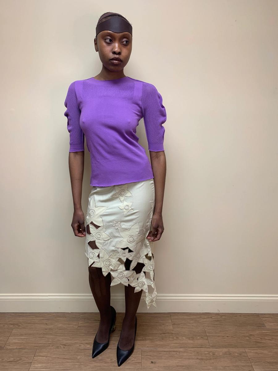 Issey Miyake A_POC Violet Mesh Top product image