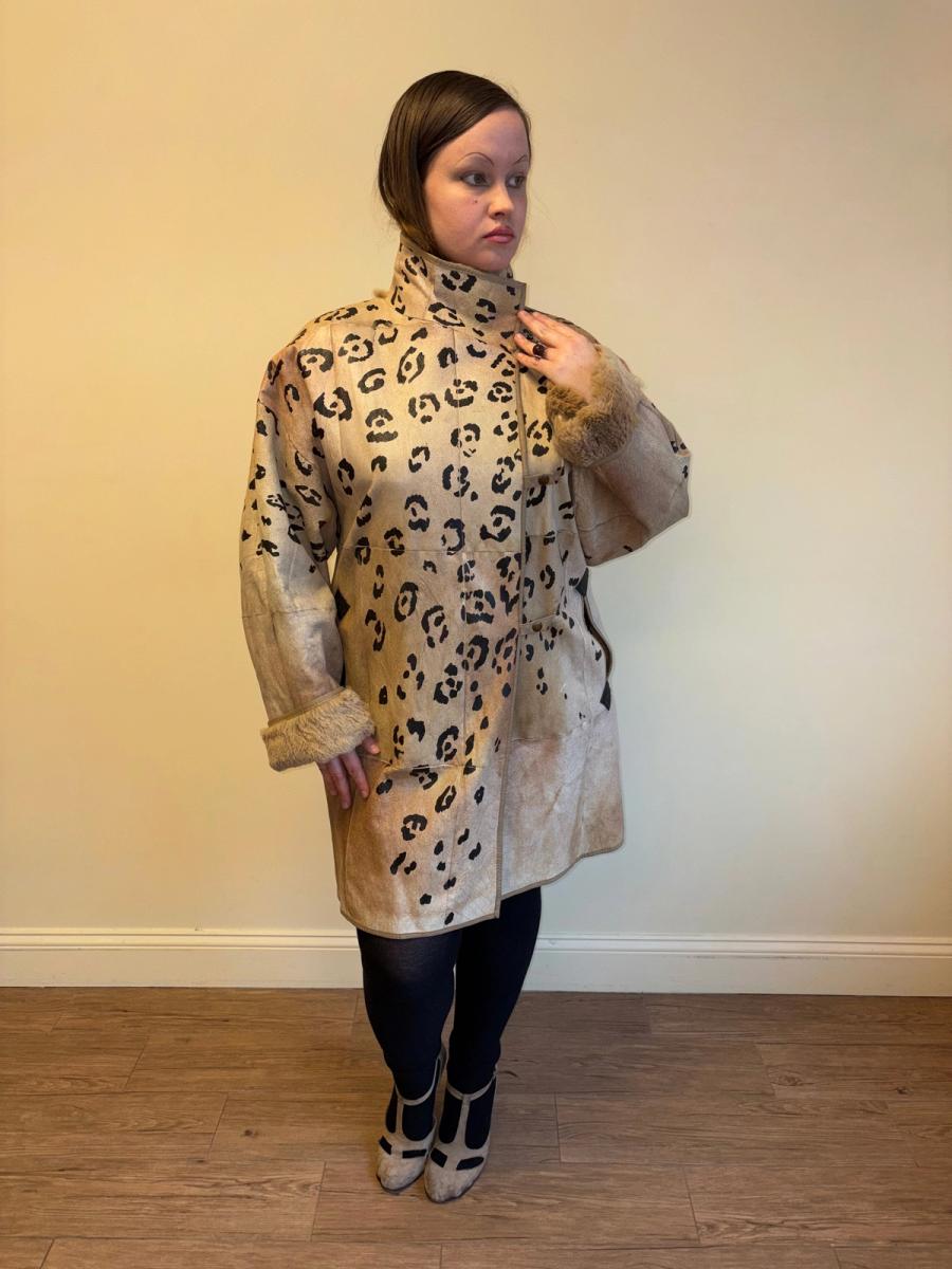 80s Krizia Painted Leopard Jacket product image