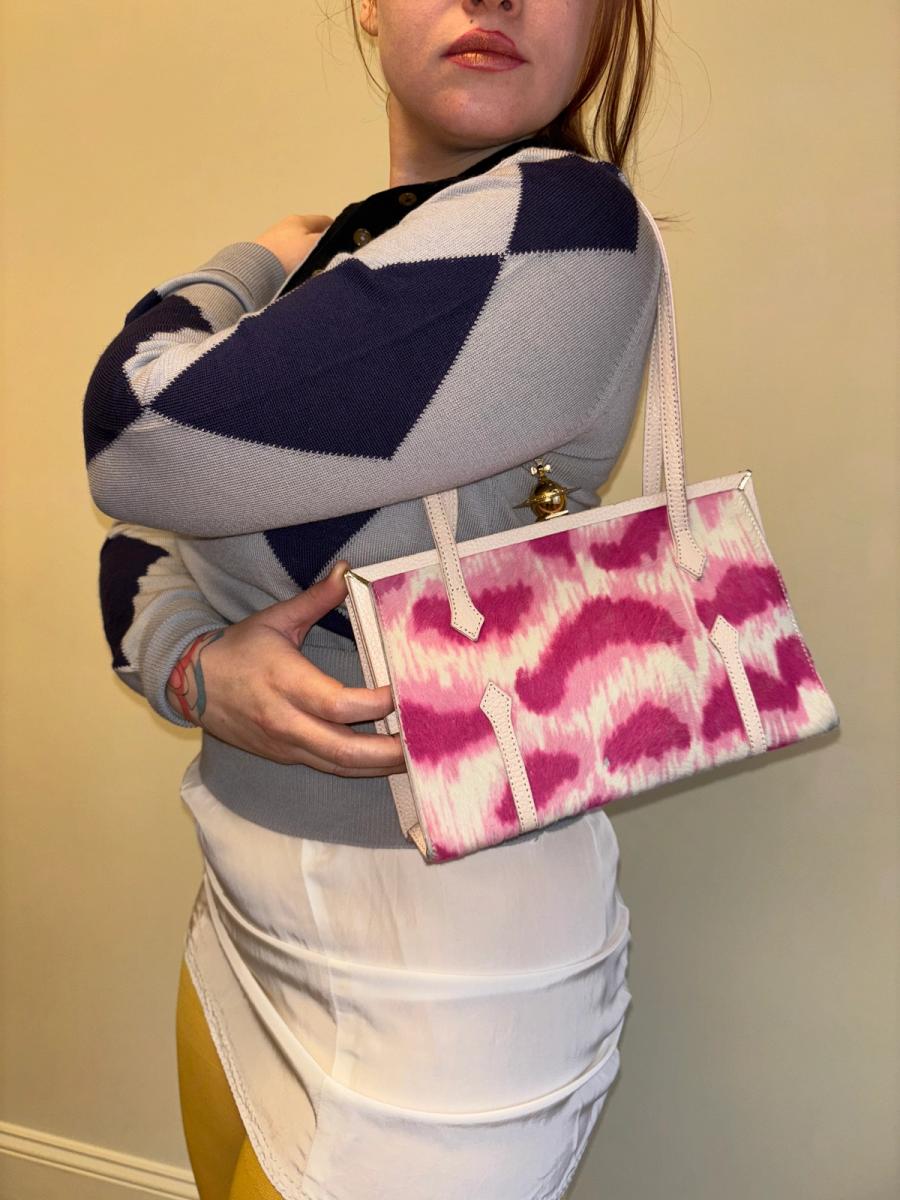 90s Vivienne Westwood Pink Cowhide Purse product image