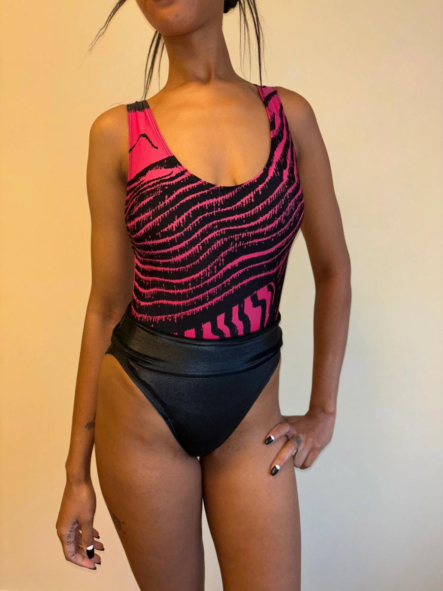 80s Yvan & Marzia Pink Animalic Leotard product image