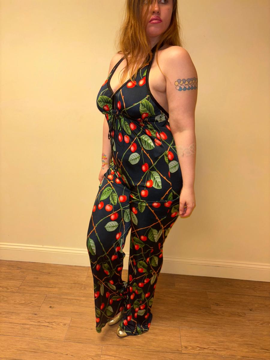 Galliano 30's Inspired Cherry Jumpsuit product image