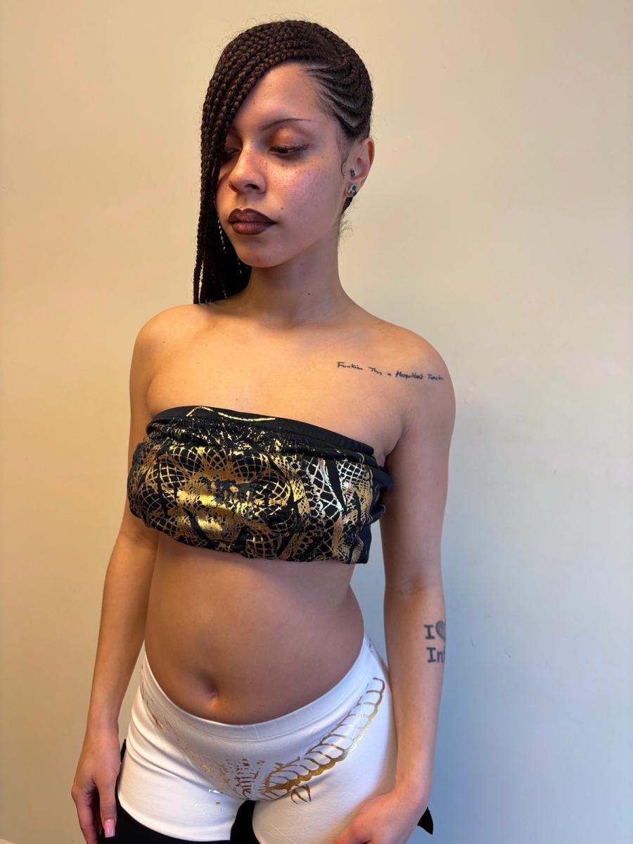 Gold Foil Money Print Bandeau product image