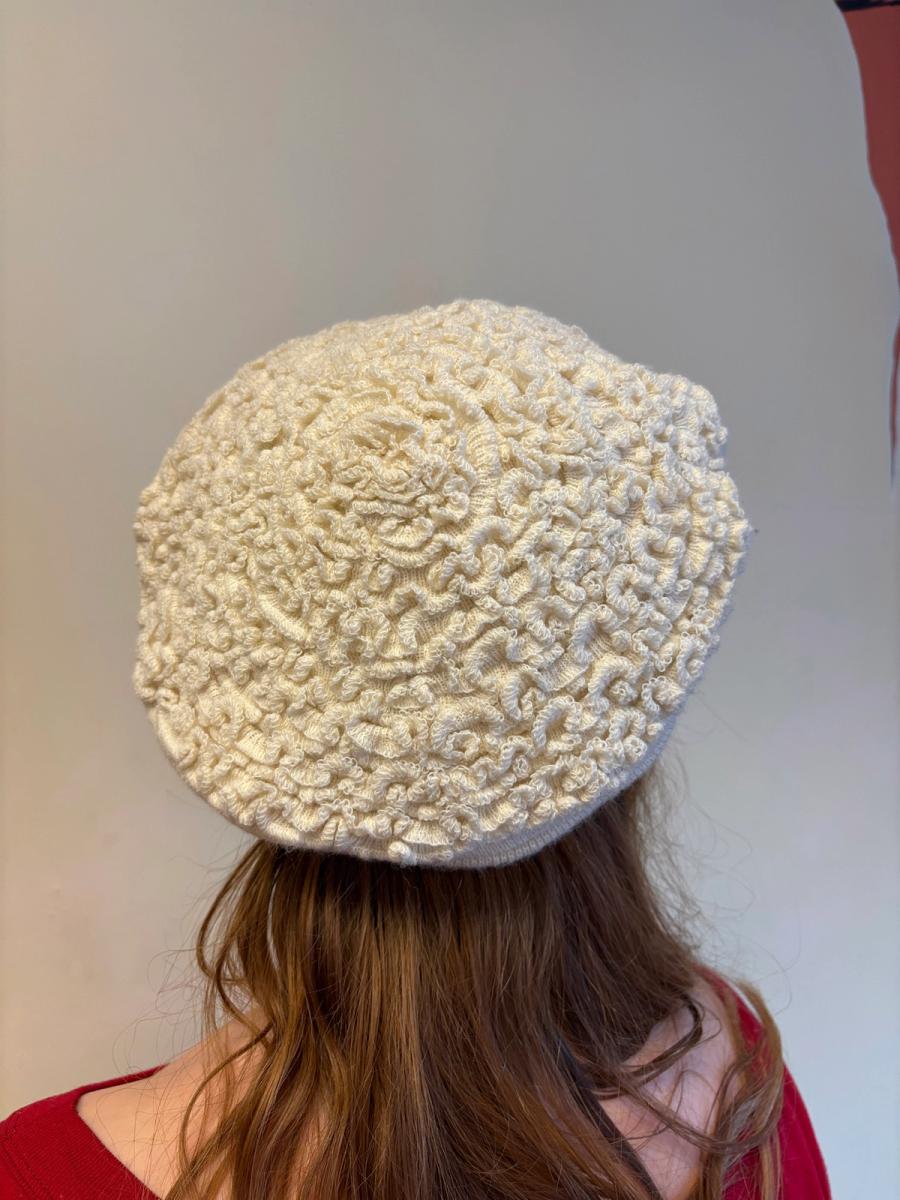 1980s Chantal Thomass Ruffled Knit Beret  product image