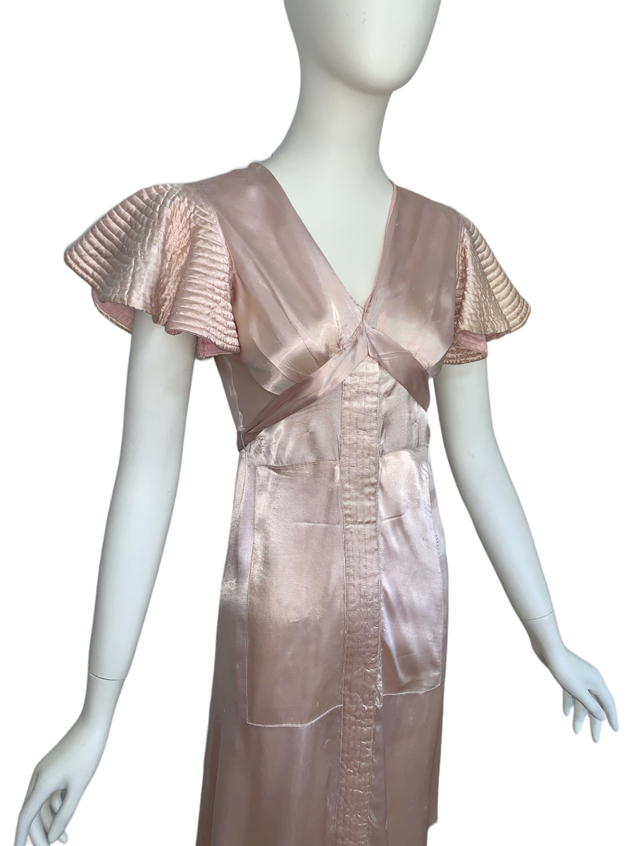 1930s Quilted Sleeve Dress product image