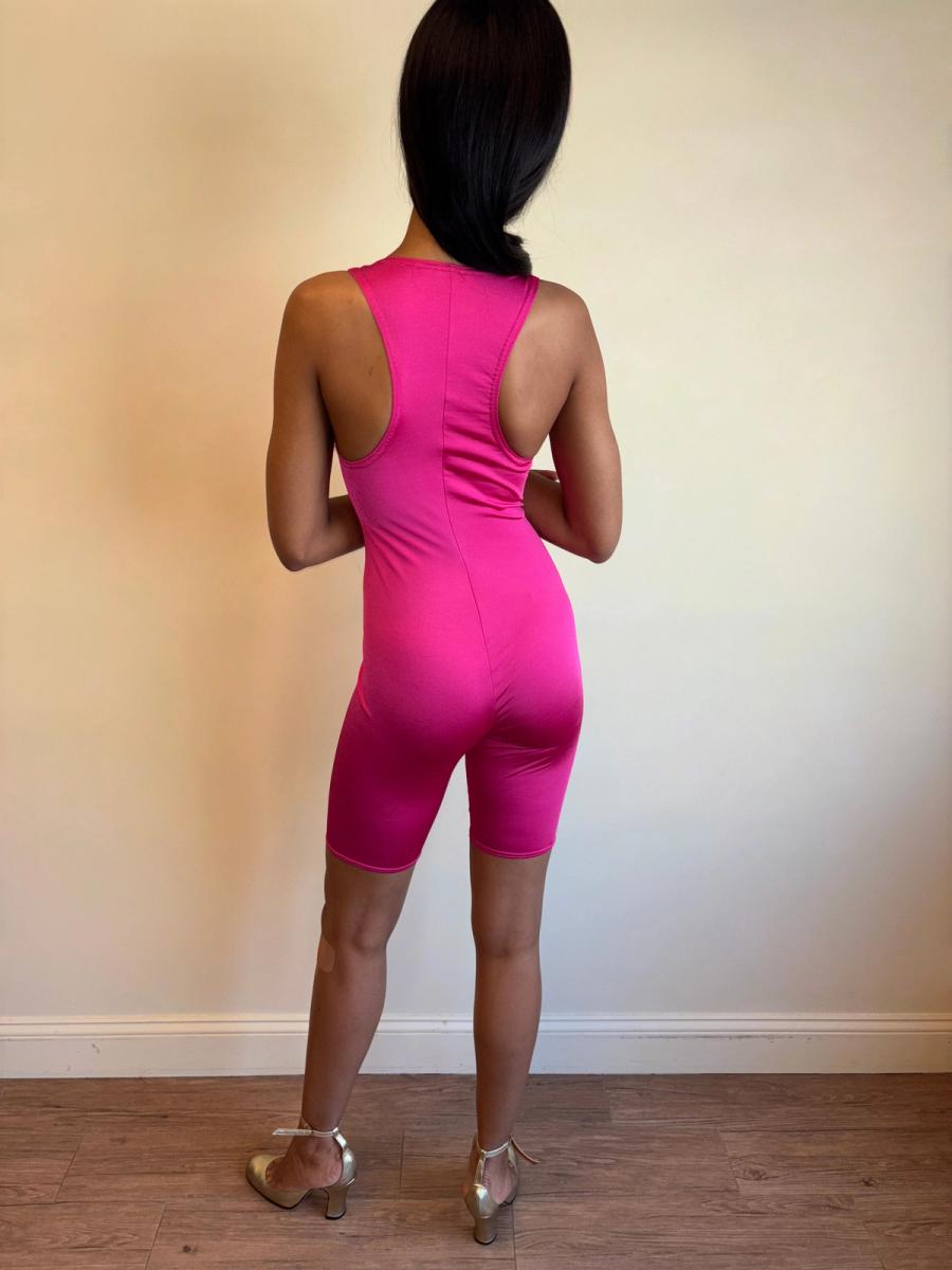 Vintage Chantal Thomass Cutout Hot Pink Jumpsuit product image