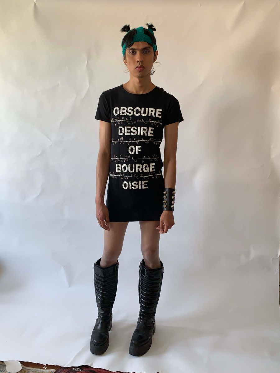 ODOB Trompe- L'oeil Safety Pin T- Shirt Dress product image