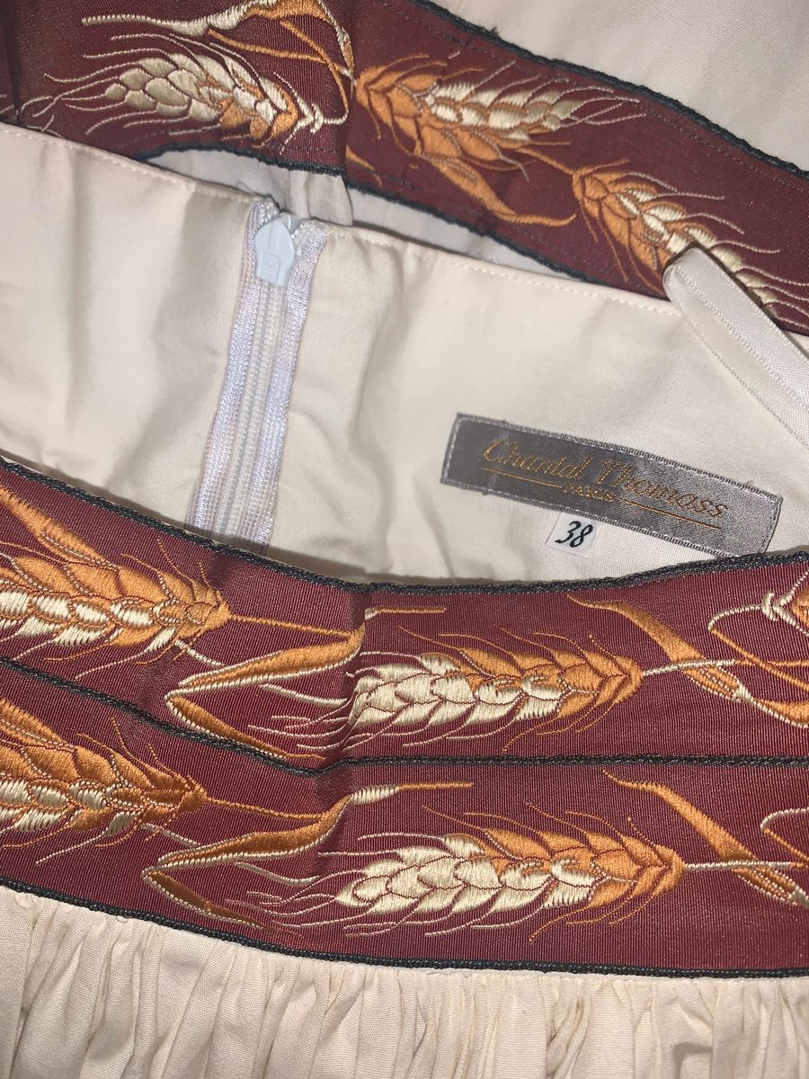 Chantal Thomass Wheat Grosgrain Skirt product image