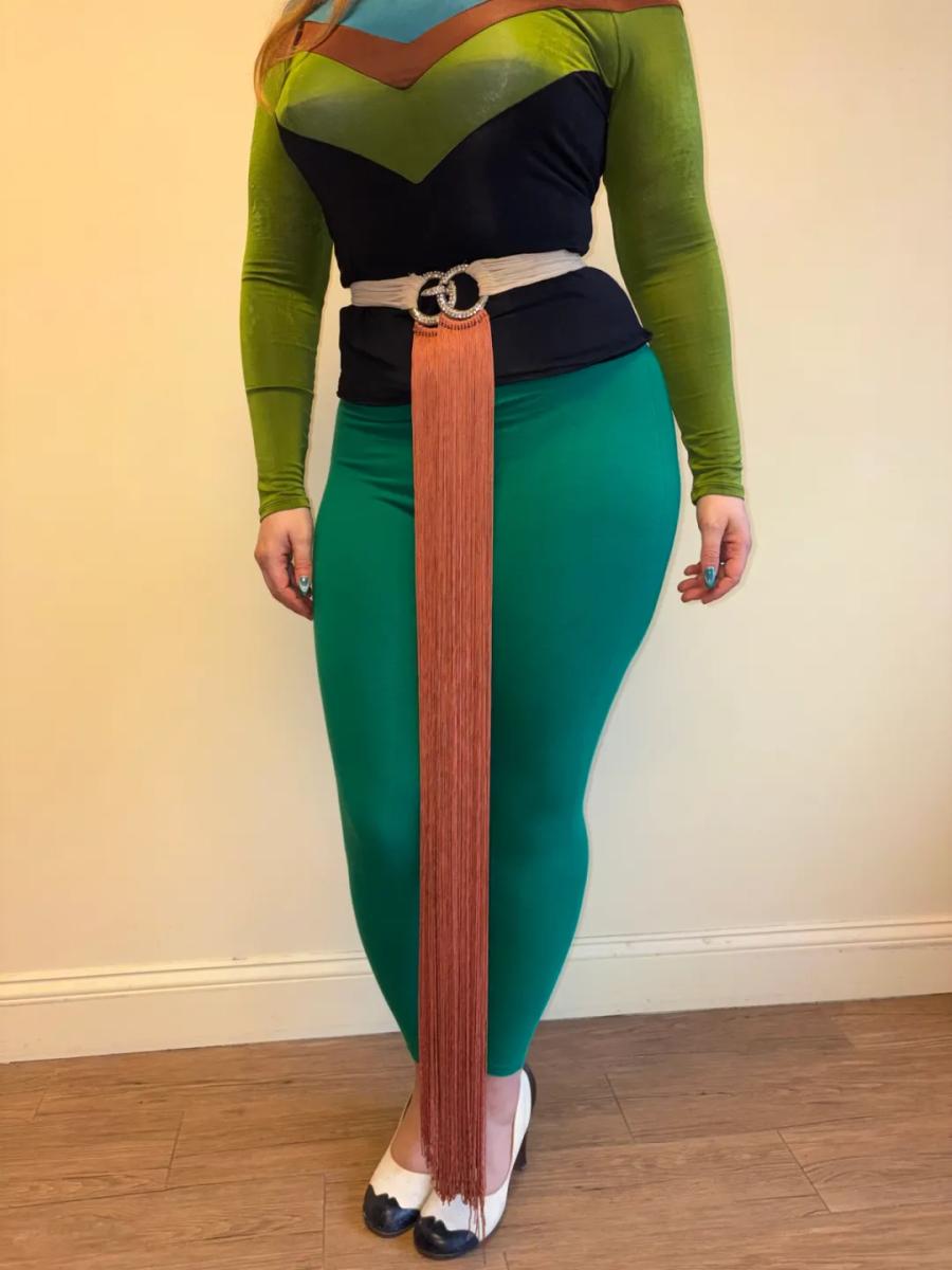 1930s Snake Diamanté Fringe Belt product image