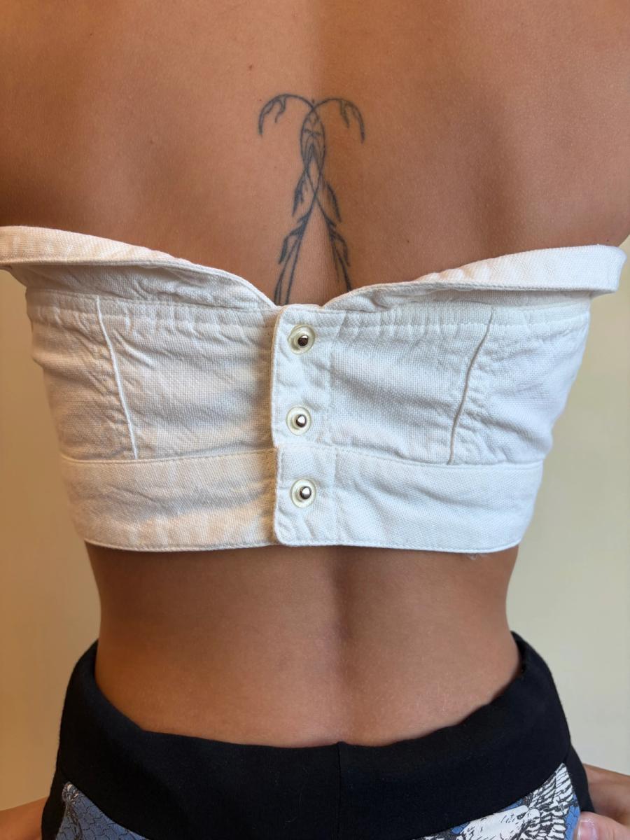 80s Mugler White Bandeau Top product image