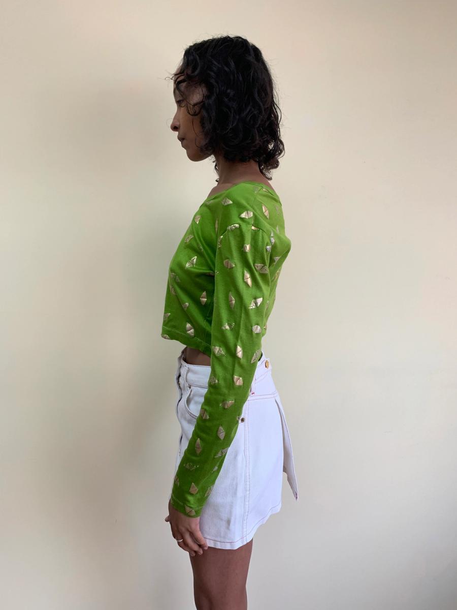 Gaultier Top With Textured Gold Printing product image