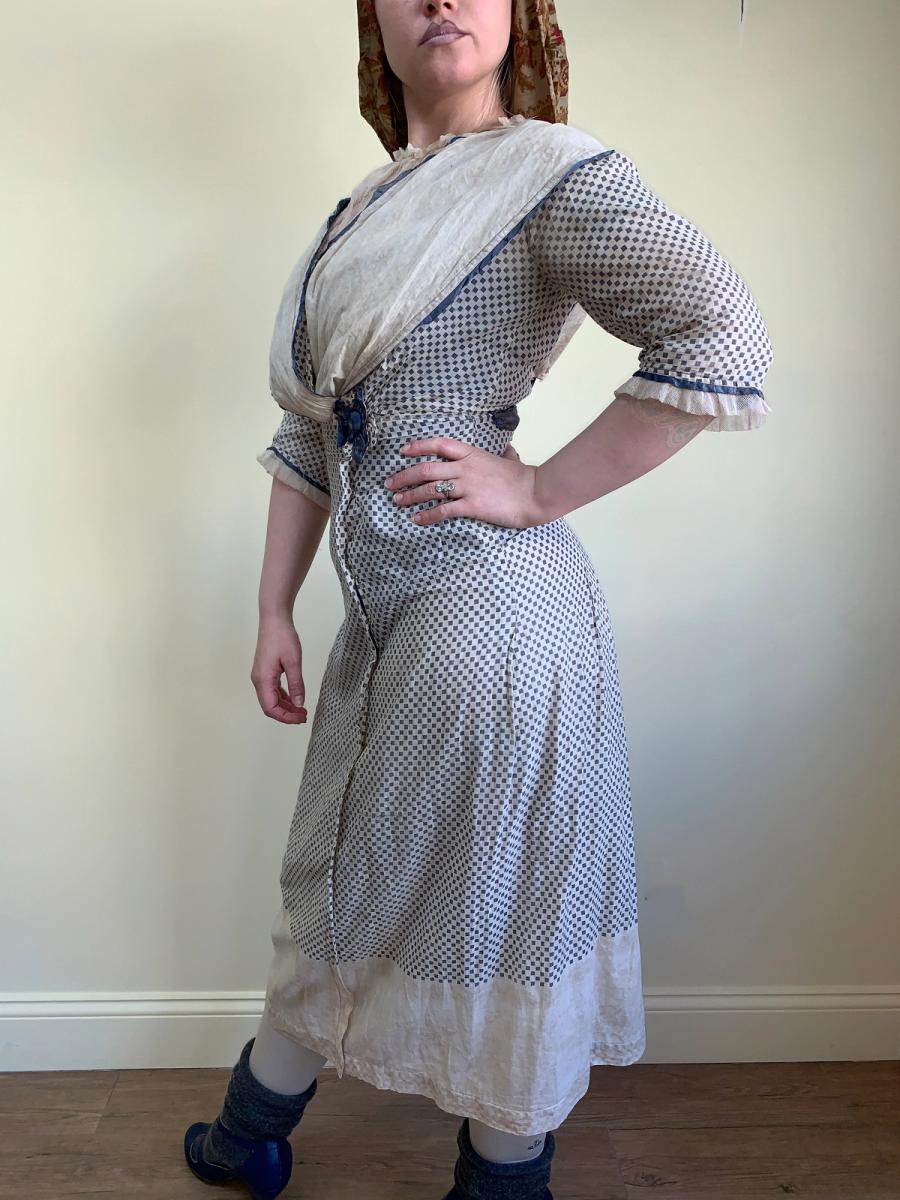 Antique Edwardian Printed Day Dress product image