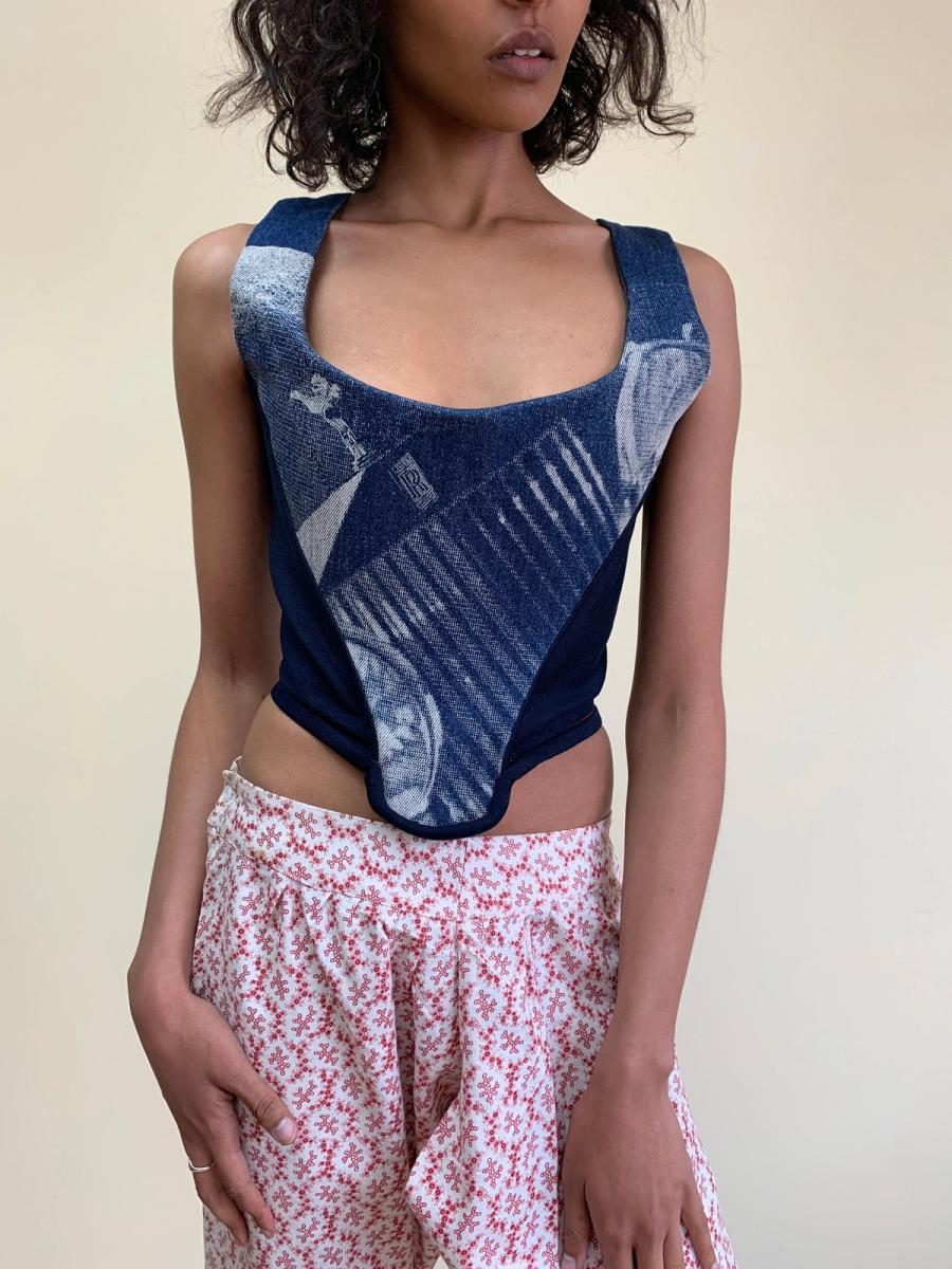 Vivienne Westwood 1993 'Always on Camera' Rolls Royce Denim Corset product image