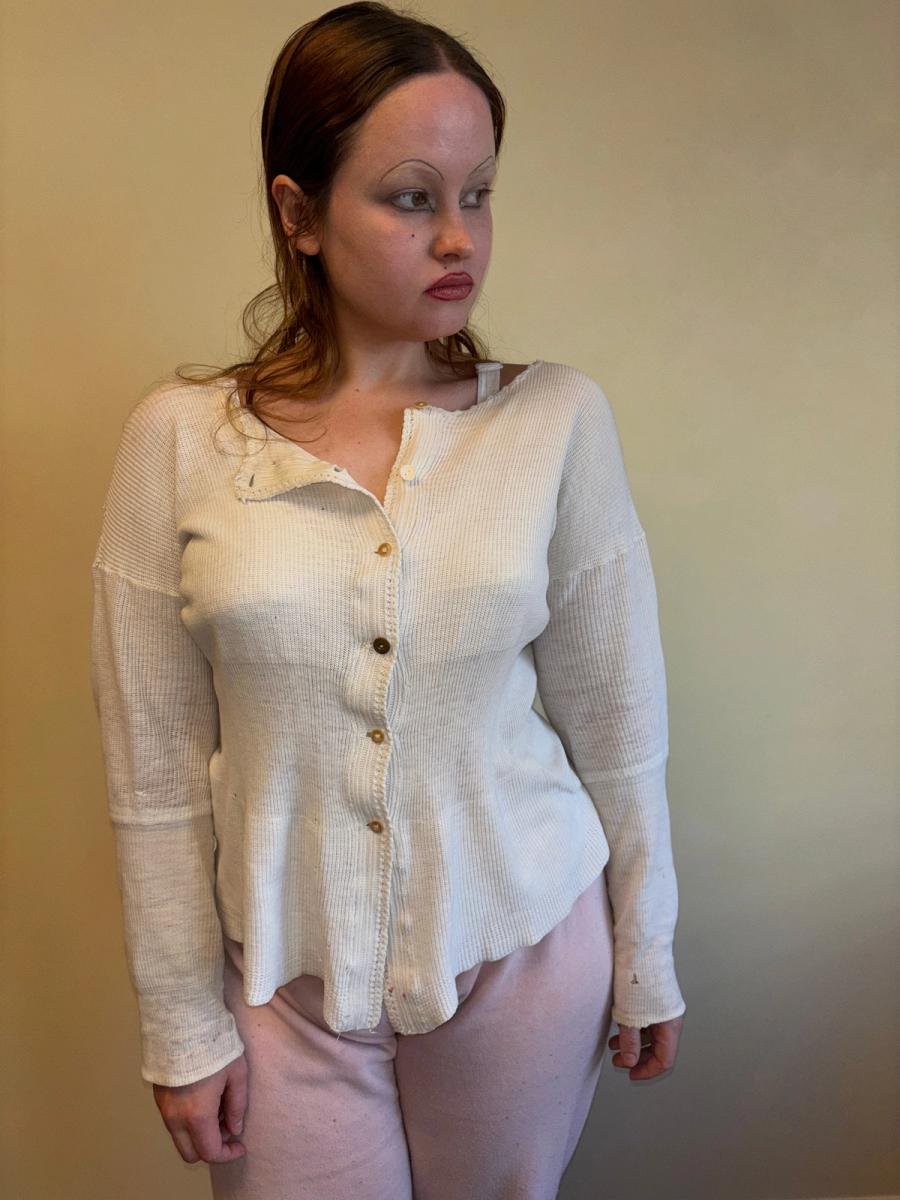 Rare French Antique Cotton Cardigan product image
