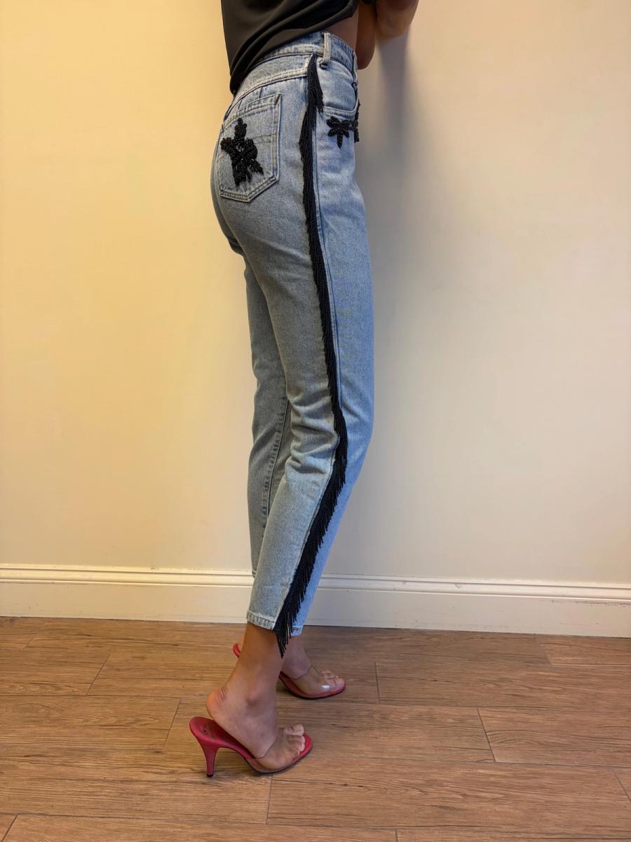 90s Katharine Hamnett Beaded Jeans product image