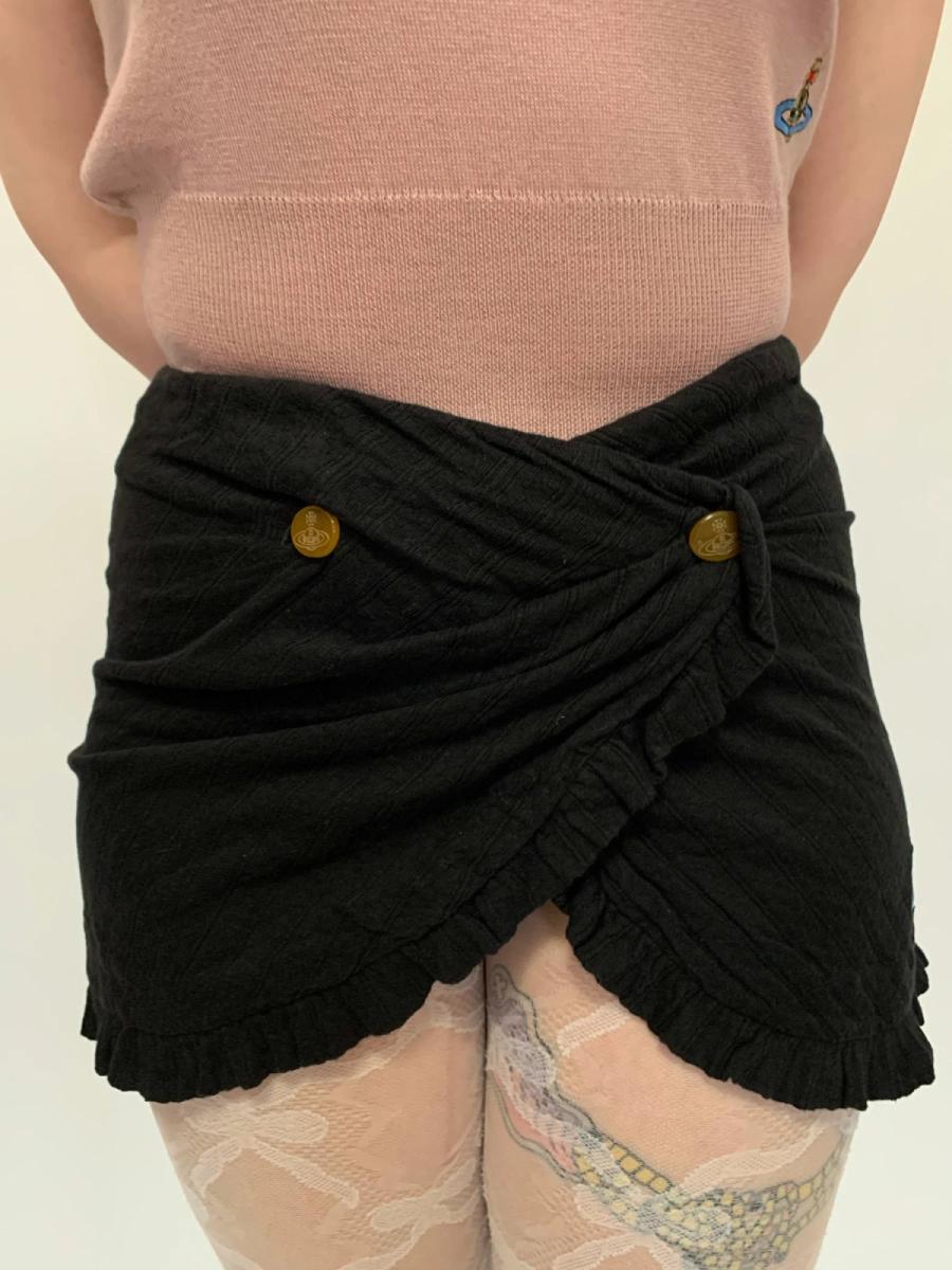 90s Vivienne Westwood Black Pointelle Skirt product image