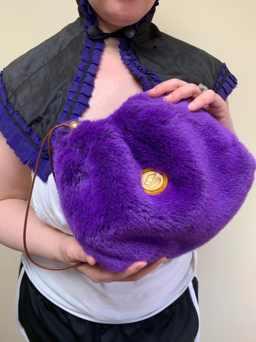 Theatre Products Faux Fur Purple Boar Purse product image