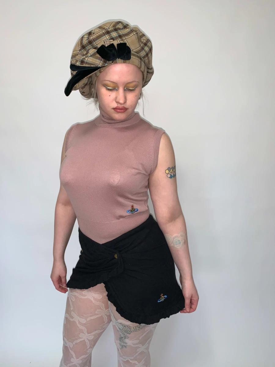 90s Vivienne Westwood Black Pointelle Skirt product image