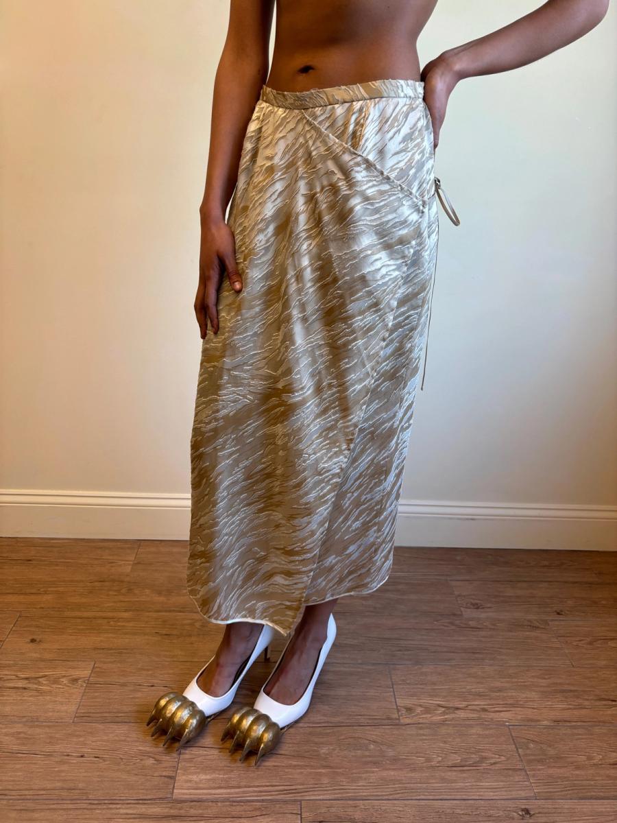 Krizia Tiger Stripe Wrap Skirt product image