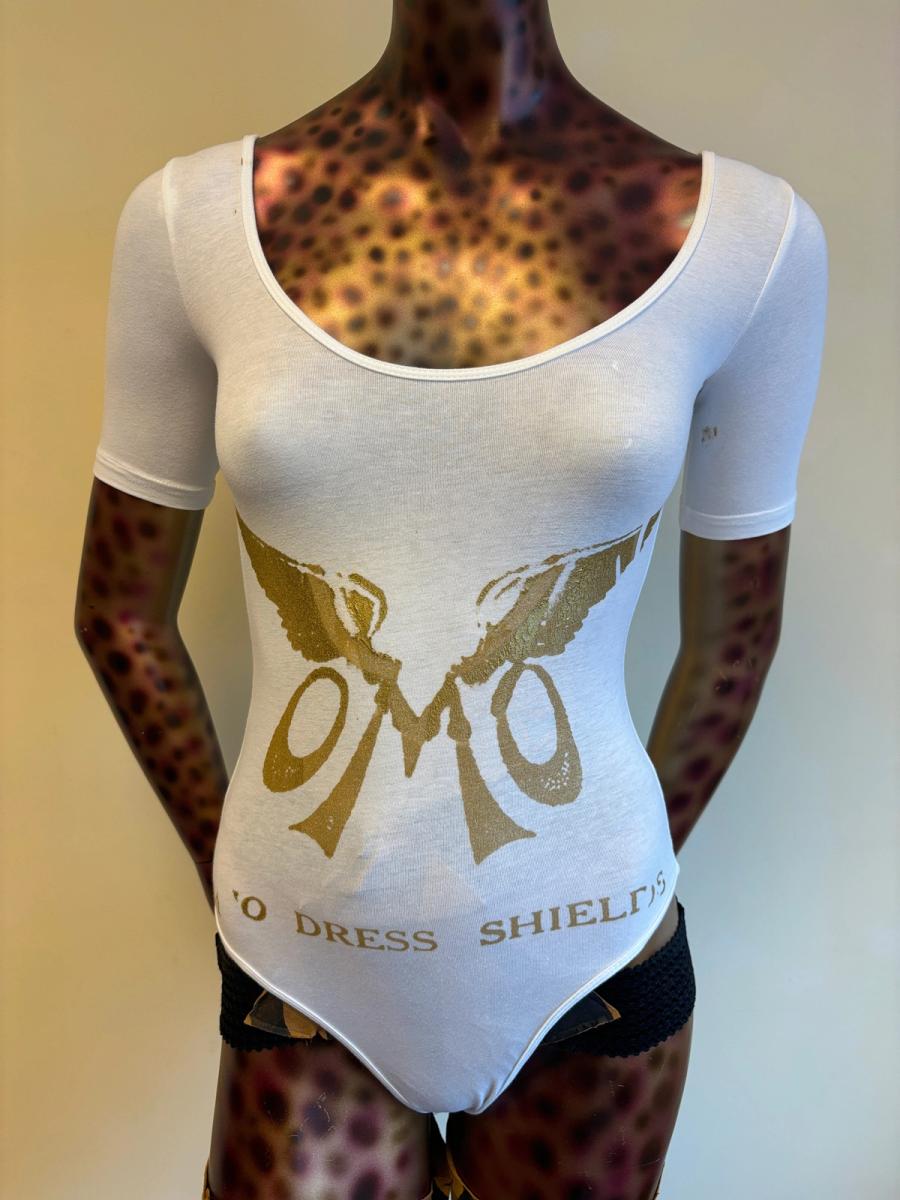 Short Sleeve White OMO Leotard