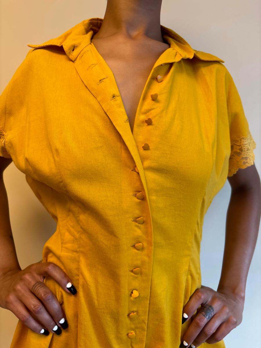 80s Chantal Thomass Yellow Romper product image