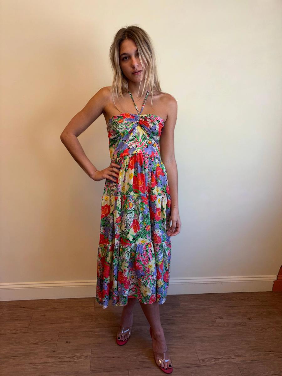 70s Vicky Tiel Floral Dress product image