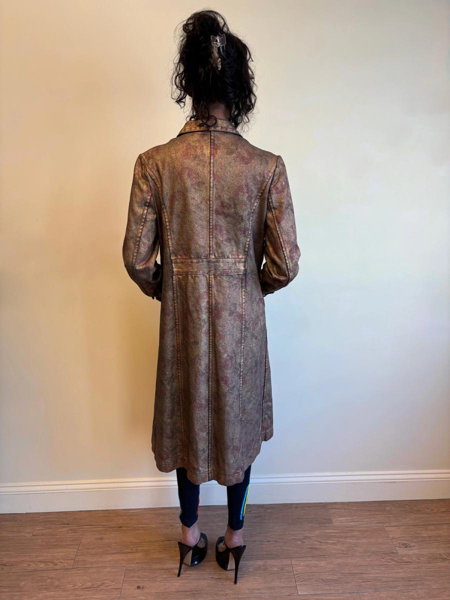 Jane Marple Coated Metallic Rose Trench product image