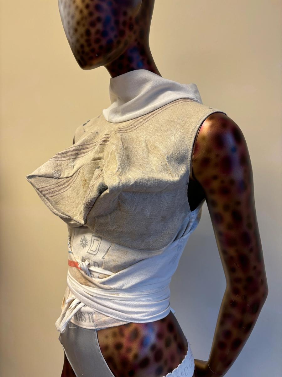 Feedsack Bullet Bra Wrapping Top - Calf product image