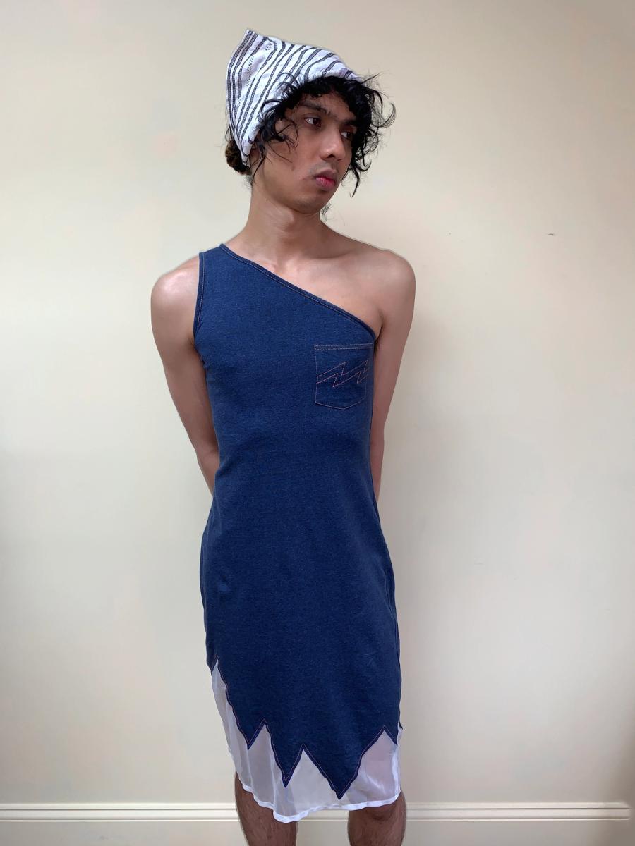 90s W< Jagged Hem Dress product image