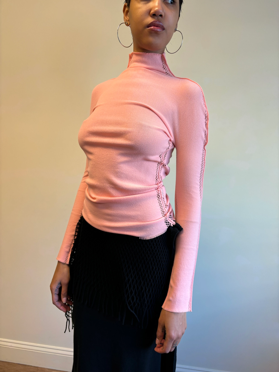 Issey Miyake APOC Pink Cutout Top product image